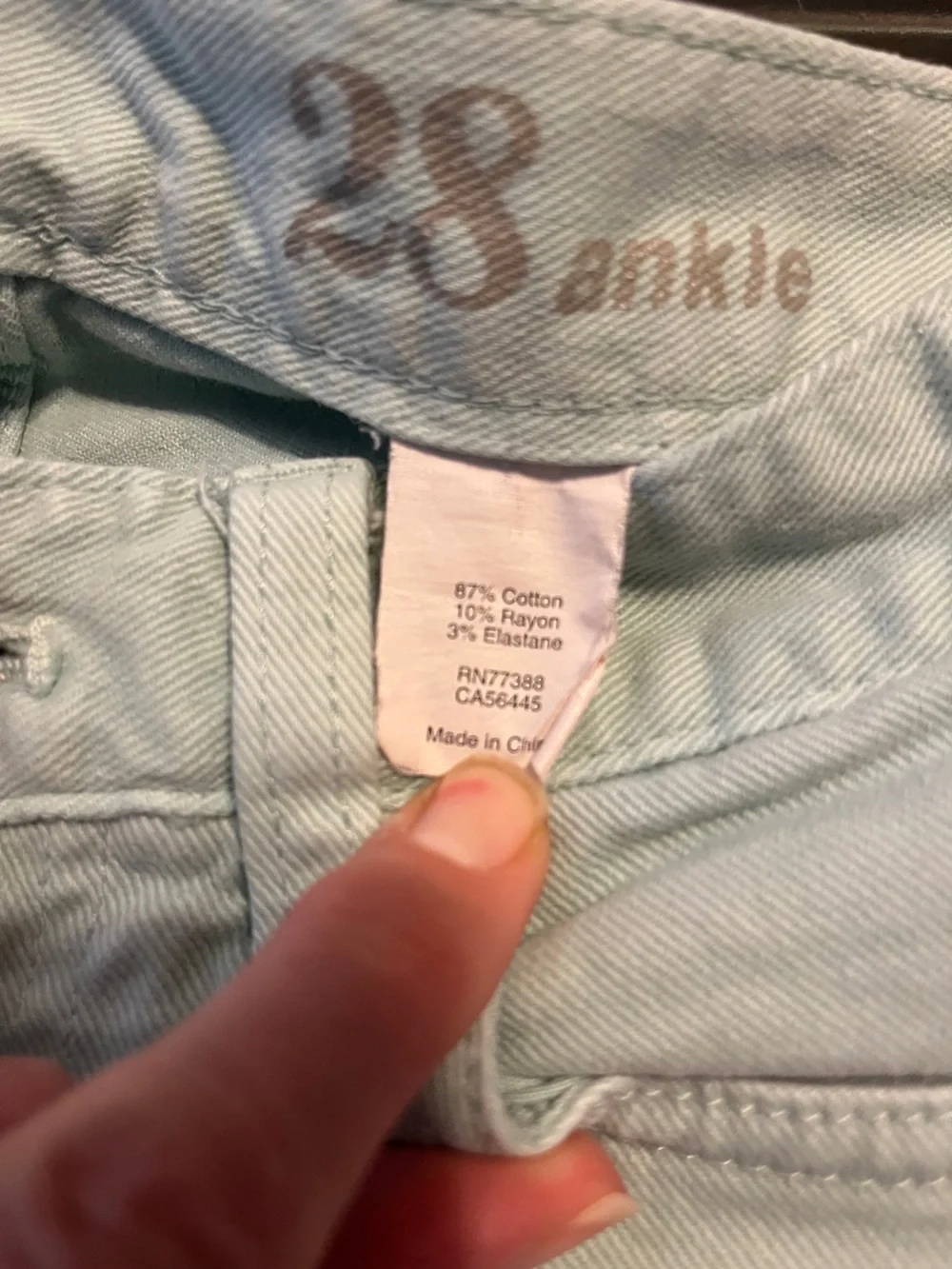 J.Crew Toothpick Jeans 28P Light Mint Skinny Ankle Denim